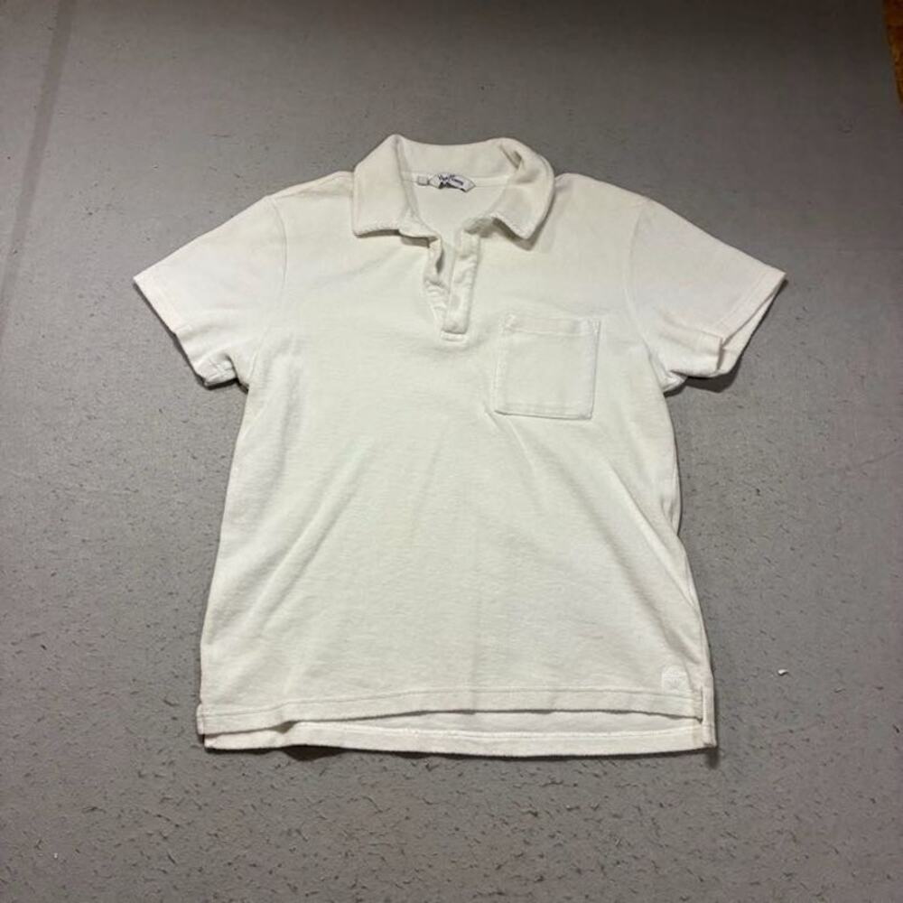 Kenny Flowers Casa Blanca Terry Polo Shirt Mens Large 100% Organic Cotton